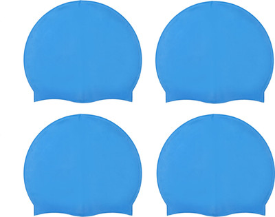

Baspo AQ-24 Swimming Cap(Blue, Pack of 4)