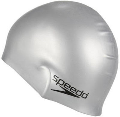 

Speedo Plain Moulded Silicone Cap Adult Swimming Cap(Silver, Pack of 1)