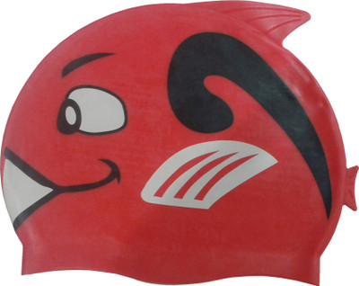 

FAB 5 Fish Shape Swimming Cap(Red, Pack of 1)