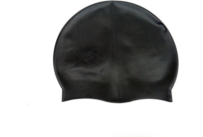 

Akki Collection black swimming cap Swimming Cap(Black, Pack of 1)