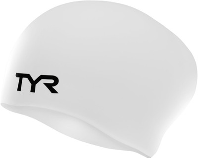 

TYR LONG HAIR SILICON Swimming Cap(White, Pack of 1)