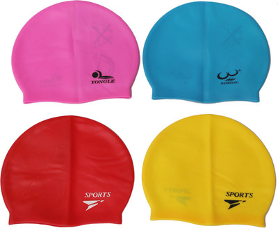 

Sihra Super Soft Swimming Cap(Multicolor, Pack of 4)