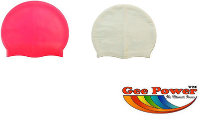 

Gee Power Imported Swimming Cap(Multicolor, Pack of 2), Red;white