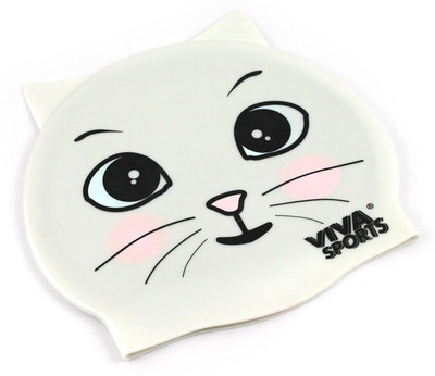 

Viva Sports Cat Swimming Cap(White, Pack of 1)