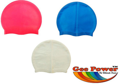 

Gee Power Imported Swimming Cap(Multicolor, Pack of 3), Blue;red;white