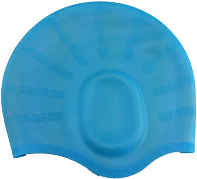 

Syndicate Best Quality Silicon With Ear Cup Swimming Cap(Blue, Pack of 1)