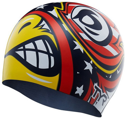 

TYR WINGED AVENGER Swimming Cap(Multicolor, Pack of 1), Blue;red;yellow