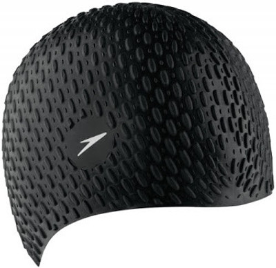 

Speedo Bubble XU Swimming Cap(Black, Pack of 1)
