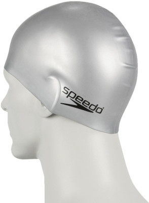 

Speedo Silicon Moulded Adult Swimming Cap(Silver, Pack of 1), Grey