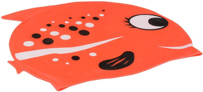 

FAB 5 Fish Shape Swimming Cap(Orange, Pack of 1)