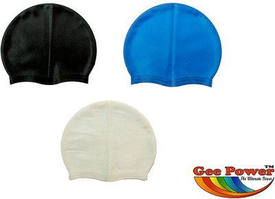 

Gee Power Imported Swimming Cap(Multicolor, Pack of 3), Black;blue;white