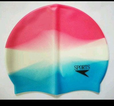 

GB HIGH QUALITY 100% ORIGINAL PREMIUM SILICONE SWIM CAP (ASSORTED COLORS) Swimming Cap(Multicolor, Pack of 1)