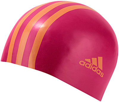 

ADIDAS Silicone 3 Star Swimming Cap(Multicolor), Orange;pink