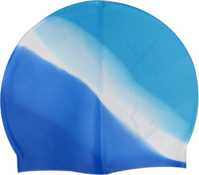 

Neska Moda Comfy Swimming Cap(Multicolor, Pack of 1), Blue;white