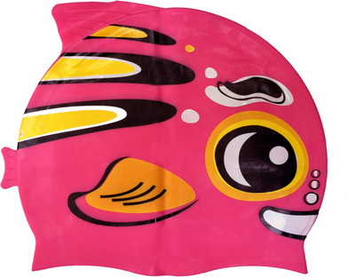 

GB Pink Happy Fish Swimming Cap(Pink, Pack of 1)