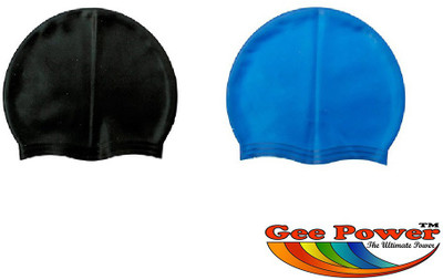 

Gee Power Imported (Set of 2) Swimming Cap(Multicolor, Pack of 2), Black;blue