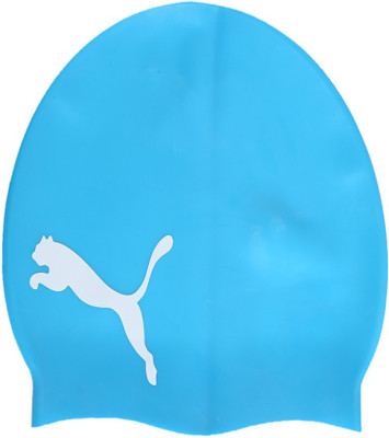 

Puma puma swim cap Swimming Cap(Blue, Pack of 1), Atomic blue white