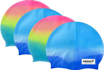 

DeNovo Imported Set of 4 Swimming Cap(Multicolor, Pack of 4)