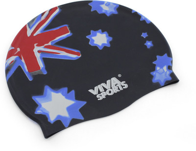 

Viva Sports Country Australia Swimming Cap(Black, Pack of 1)