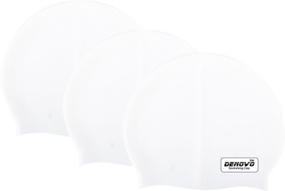 

DeNovo Imported Set of 3 Swimming Cap(White, Pack of 3)