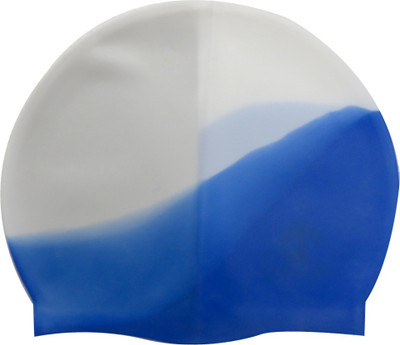 

Neska Moda Head Swimming Cap(Multicolor, Pack of 1), Blue;white