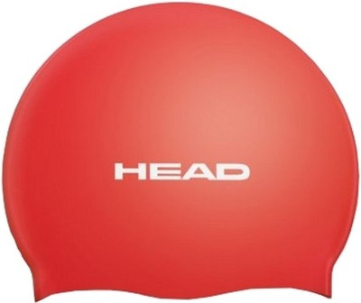 

Head Silicone Flat Swimming Cap(Red)