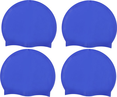 

Baspo AQ-04 Swimming Cap(Blue, Pack of 4)