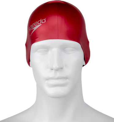 

Speedo Long Hair, 100% Silicone Swimming Cap(Red, Pack of 1)