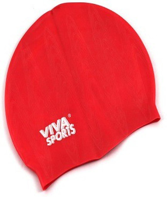 

Viva Sports Embossed Swimming Cap(Red, Pack of 1)
