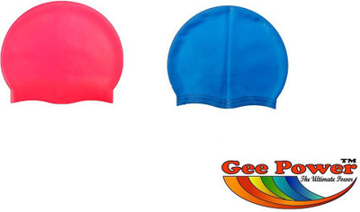 

Gee Power Imported Swimming Cap(Multicolor, Pack of 2), Blue;red