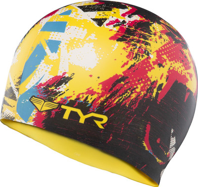 

TYR King Swimming Cap(Multicolor), Black;yellow