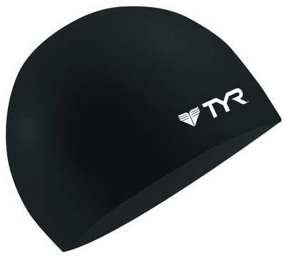 

TYR Wrinkle Free Silicone Swimming Cap(Black)