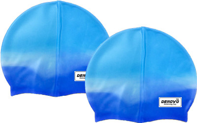 

DeNovo Imported set of 2 Swimming Cap(Multicolor, Pack of 2), Blue
