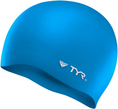 

TYR Wrinkle Free Silicone Swimming Cap(Blue)