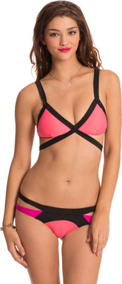 

PrettySecrets Beach Splash Solid Women's Swimsuit, Coral