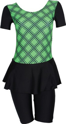 

Freestyle Padded Swimwear Checkered Women's Swimsuit, Green