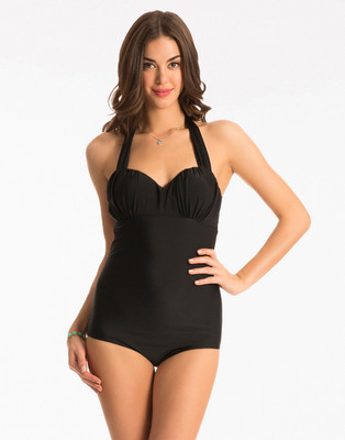 

PrettySecrets Solid Women's Swimsuit, Black