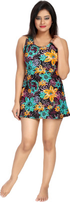 

Enkay Floral Print Women's Swimsuit, Orange