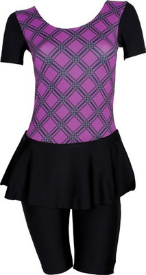 Freestyle Padded Swimwear Printed Women's Swimsuit, Purple