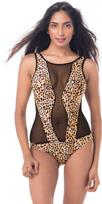 

PrettySecrets Animal Print Women's Swimsuit, Black;multi colour