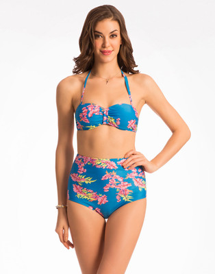 

PrettySecrets Fashion Printed Girls Swimsuit, Blue;multi colour / print;floral