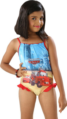 Fascinating Graphic Print Girls Swimsuit