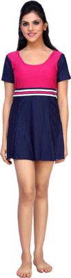

Carrel Solid Women's Swimsuit, Navy blue;pink