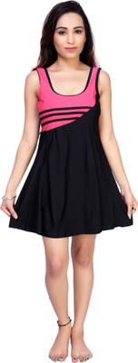 

Carrel Solid Women's Swimsuit, Pink and black