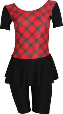 

Freestyle Padded Swimwear Checkered Women's Swimsuit, Red