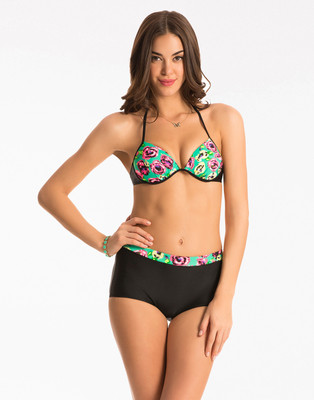 

PrettySecrets Solid Women's Swimsuit, Pink;green;multi colour / print;floral