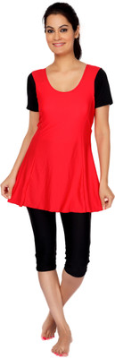 

Carrel Solid Women's Swimsuit, Black;red