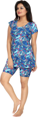 

Enkay Floral Print Women's Swimsuit, Blue