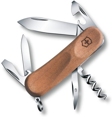 

Victorinox Original EvoWood 10 Walnut Wood Handle 11 Function Multi Utility Swiss Knife(Wooden)