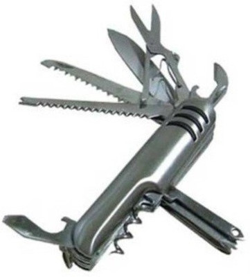 

E'Shop Standard 10 Tool Multi-utility Swiss Knife 10 Function Multi Utility Swiss Knife(Silver)